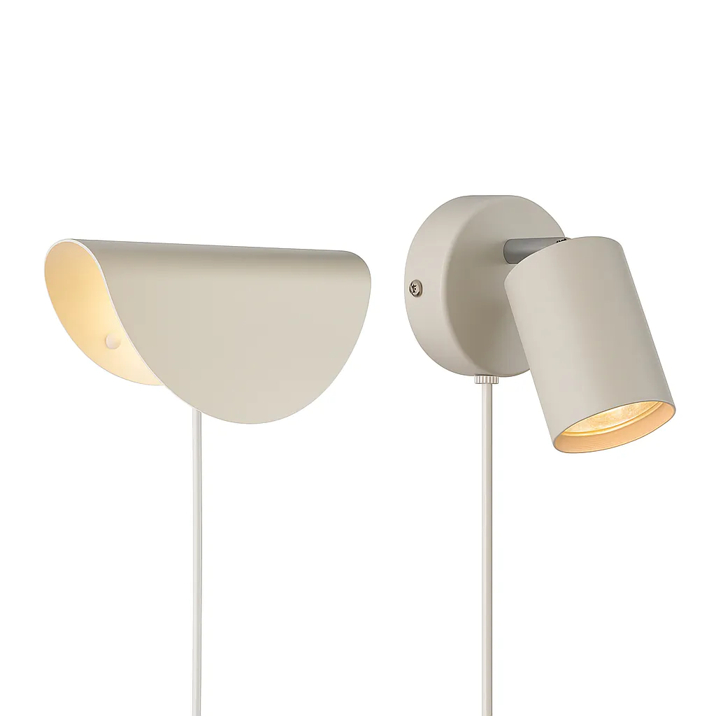 Design wandlampen beige